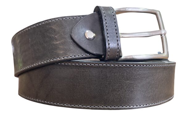 Cinturón unisex- Cuero auténtico 40mm-Costura decorativa - Imagen 3