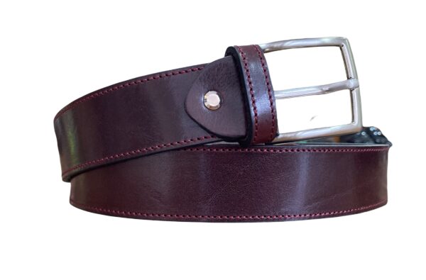 Cinturón unisex- Cuero auténtico 40mm-Costura decorativa - Imagen 6