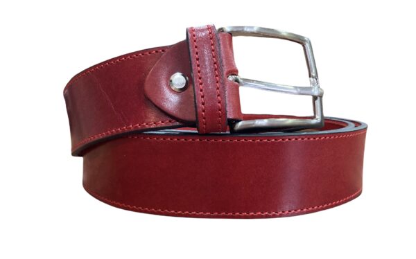 Cinturón unisex- Cuero auténtico 40mm-Costura decorativa - Imagen 7