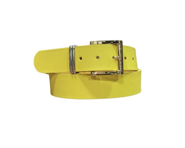 Cinturón unisex -Hebilla oro-Cuero auténtico
