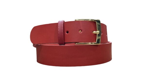 Cinturón unisex -Hebilla oro-Cuero auténtico - Imagen 3